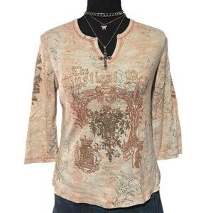 pink sublimation vintage grunge top